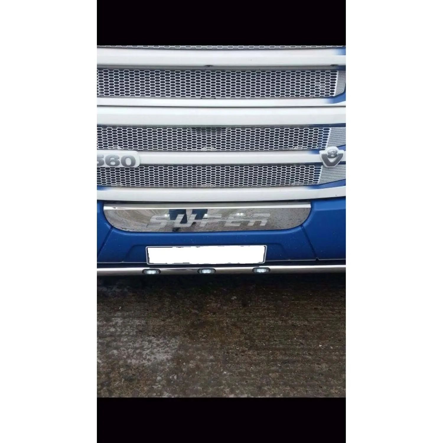 Scania 2010-inch front Of Grill Super Chrome For Large Cabin WN Inox WNSC211