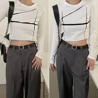1pc Women's Belt Trendy Square Buckle Belt High End Genuine Soft PU Leather Belt Paired with Skirt Work Pants Jeans Belt Unisex - Image 2