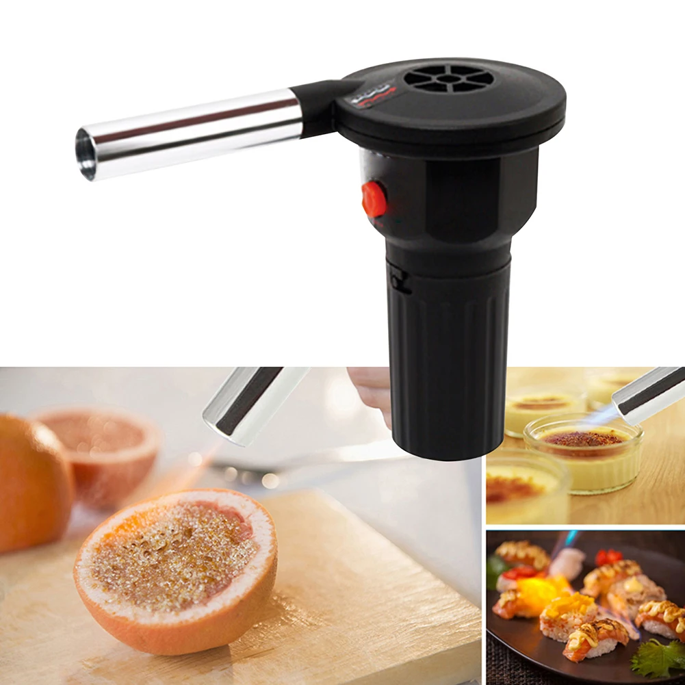 Outdoor Fan Air Blower Handheld Electric Blower Fan Grill Accessories Aluminum Alloy Kitchen Tool for Picnic Camping Cooking