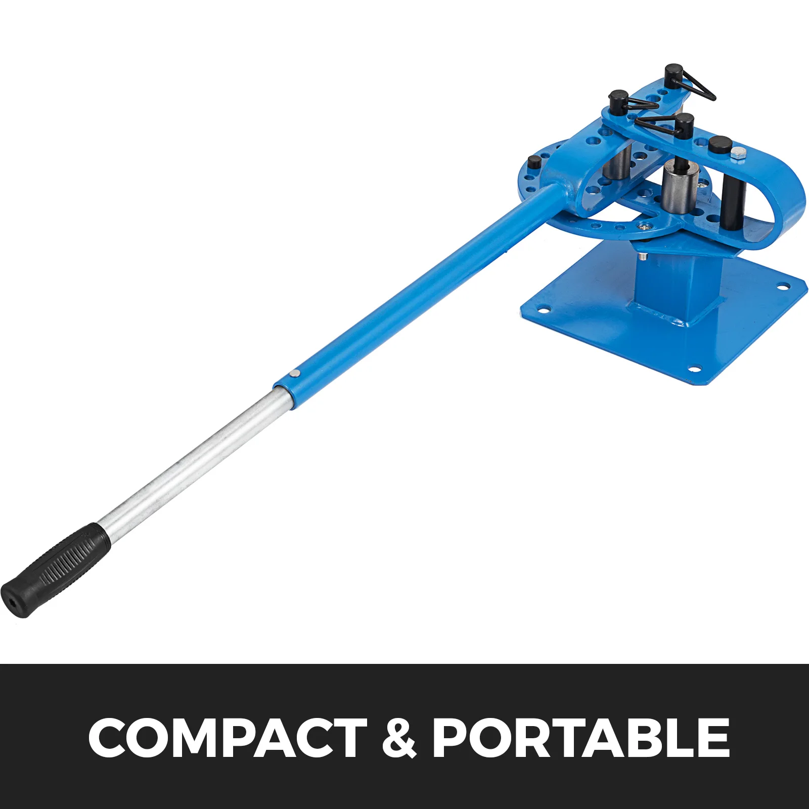 SucceBuy Pipe Bender YP-9 Manual Bench Steel Tube Bending Kit w/ 7Dies 1-3in Multifonction Compact Flat Bar Rod Brake Bends Tool