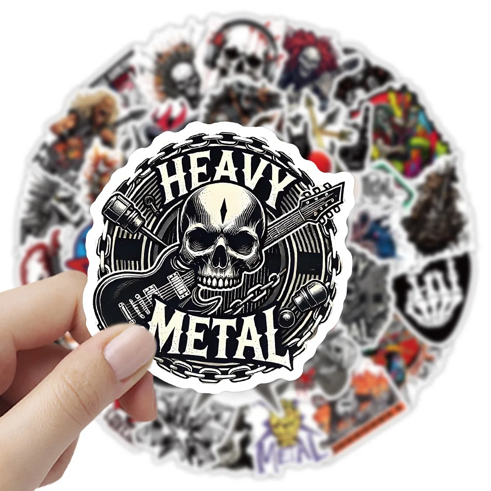 50pcs Gothic Style Heavy Metal Rock Music Horror Skull Phone Case  Skateboard Waterproof Stickers Cool Personality Decorations - AliExpress, image size:1000x1000