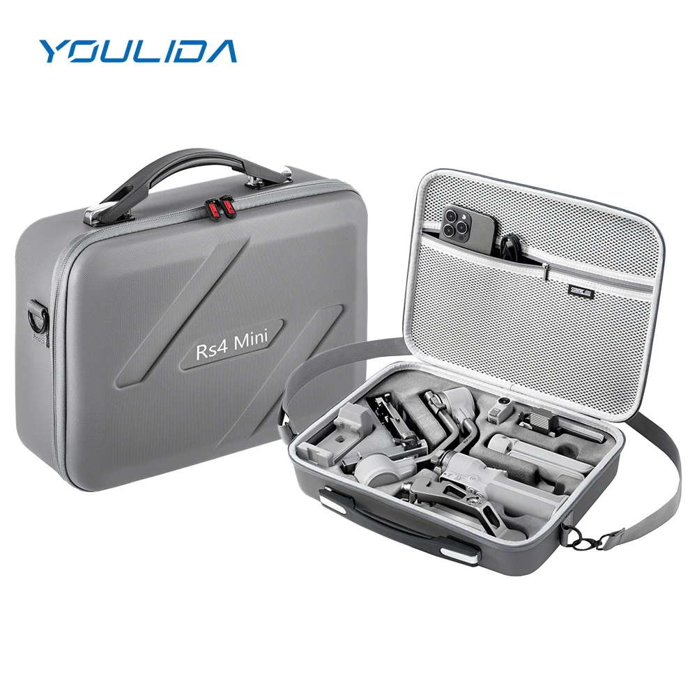Drone Storage Case RS4 Mini Portable Storage Case PU Shoulder Bag Travel Carrying Case Handbag For DJI Ronin 4 Mini Handheld Stabilizer Accessories drone storage bag drone storage case gimbal storage bag