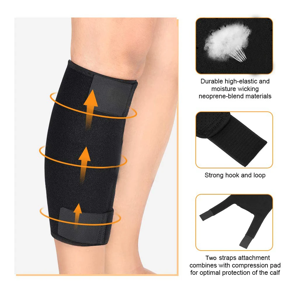 1Pcs Sports Adjustable Calf Compression Brace Shin Splint Guard Leg Support Sleeves Wrap Cycling Running Basketball Football calf compression sleeves calf compression sleeve