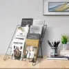 Metal Wire Magazine Rack with 4 Open Tiers, Holds Magazines & Brochures, Black,for livingroom,office 4
