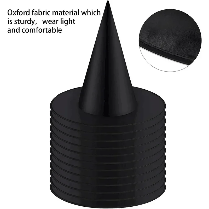 Halloween Witch Hat Kids Adults Halloween Party Cosplay Costume Props Decoration Black Wizard Cap Yard Hanging Witch Hat 1-10pcs party hat carnival hat halloween witch hat