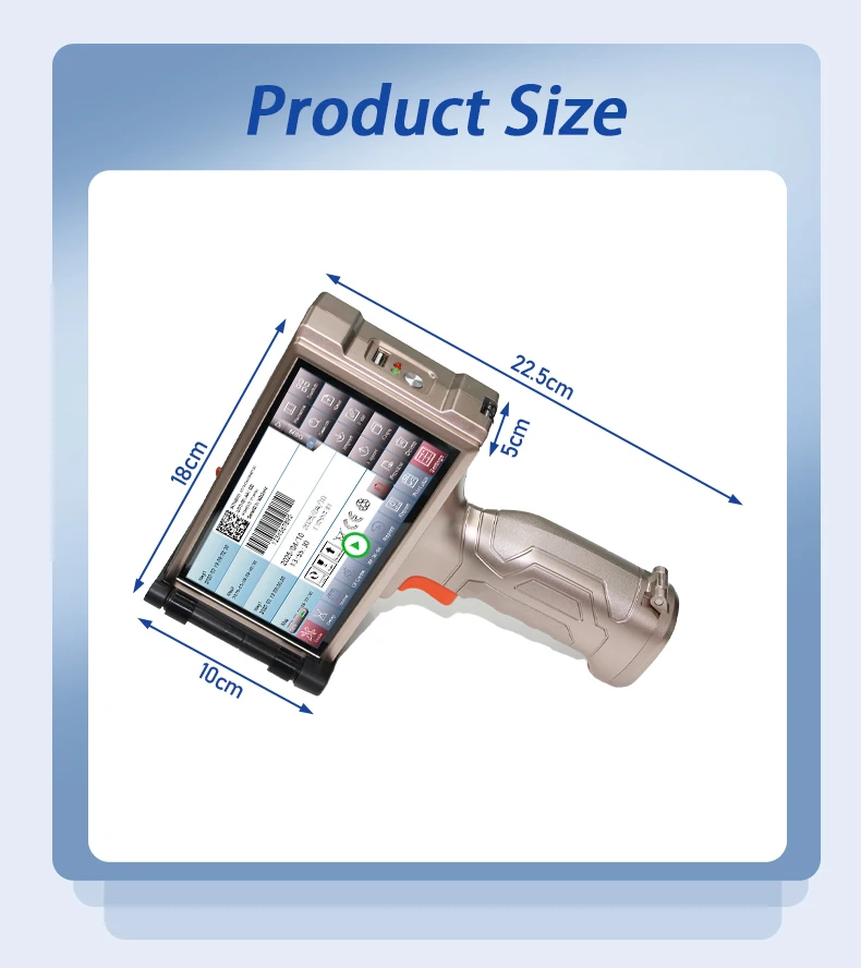 PRX880 1200PDI Industrial Handheld Inkjet Printer with 6.5 Inch Touch Screen for