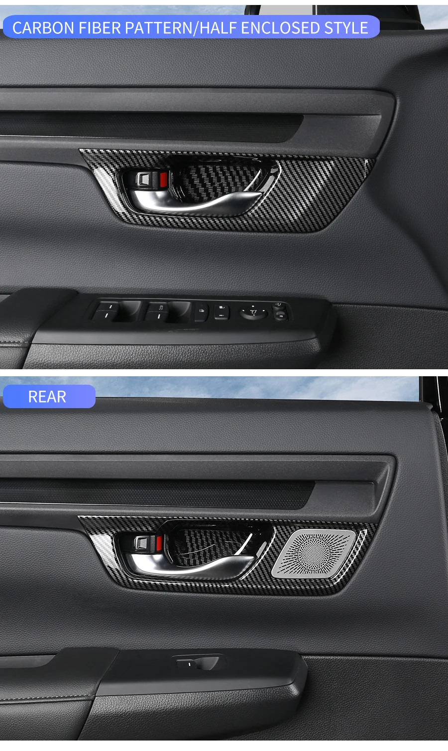 ABS Auto Innentür Schüssel Griff Rahmen Für Honda CRV 2023 6. Griff dekorative Abdeckung Rahmen Trim Inter Modifikation Zubehör – Detail 9