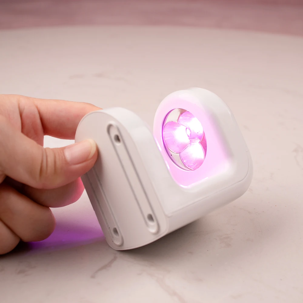 Rechargeable Flash Cure LED Lamp 9w Portable Mini UV 365nm 405nm Cordless Nail Red Light Lightweight with USB Cable Port