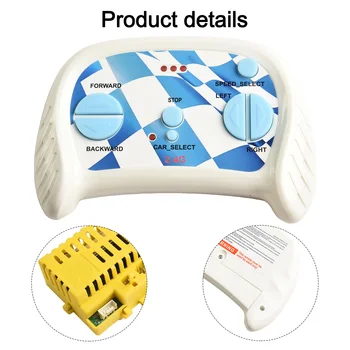 Installazione semplice Controller per auto elettrica per bambini Telecomando per auto elettrica ABS + opzione set completo di materiale metallico