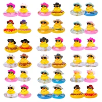 2 Set Car Duck Mini Rubber Duckies Toy Car Dashboard Yellow Jeep Duck Party Favor Car Decoration  Car Accessory Table Ornament 1