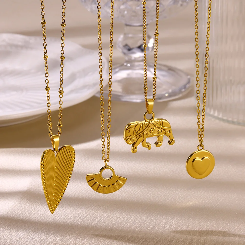 Steel Jewelry Geometric Pendant For Women