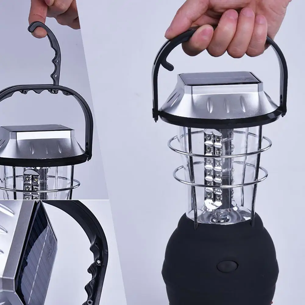 

High-quality Camping Lamp Low Power Consumption Waterproof Tent Light Solar Powered BBQ Hiking Hanging Flashlight