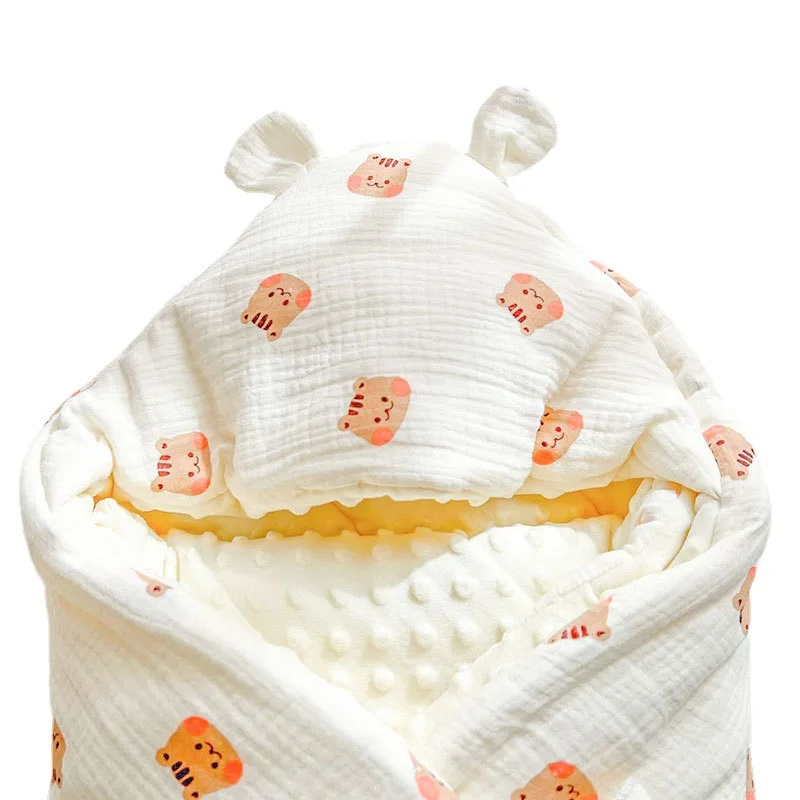 lMBABY Muslin Baby Quilt Swaddle Blanket New Born Bedding Sleeping Bag for Newborn Wrap Soft Bath Towel Babies Accessories 5