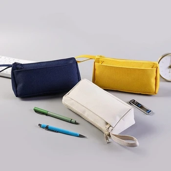 Nuovo Astuccio Portatile Multifunzione per Penne e Matite, Organizer da Viaggio per Cosmetici, Semplice Portapenne Adatto per Scuola e Ufficio