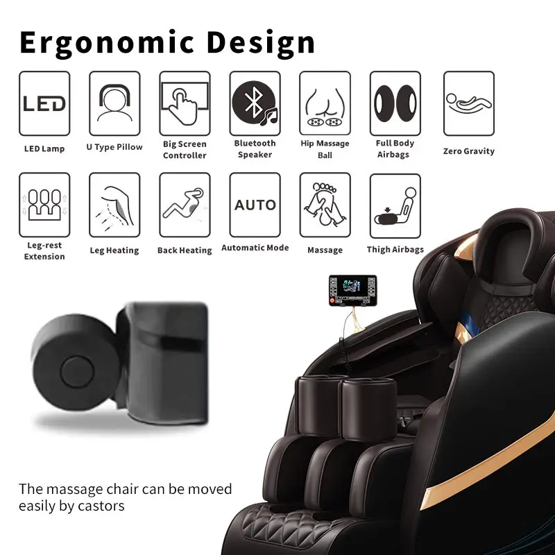 2023 massage chair 4D SL track zero gravity sofa shiatsu roller full body air pressure massage armchair 4d massage chair 5