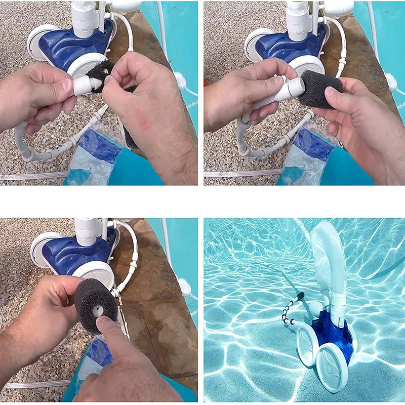 High Density Pool Cleaner Filter Sponge Sweep Hose Tail Scrubbers For Swimming Pool Fish Tank Aquarium Oxygen Filtration Pump
