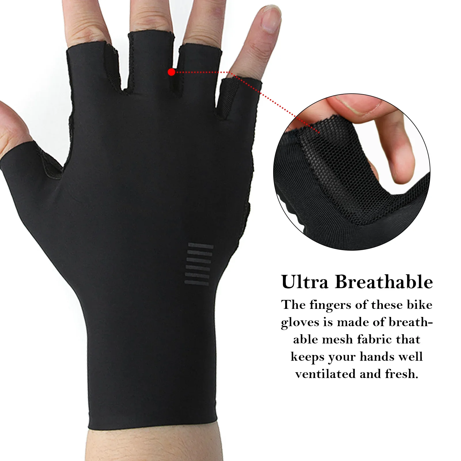 YKYWBIKE Cycling Gloves MTB Bike Gloves Sports Half Finger Sports Riding Goves Men Breathable Shockproof Bicycle Gloves 304 4