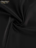 Clacive Summer Loose Black Women's Dress 2025 Fashion Strapless Sleeveless Maxi Dresses Sexy Classic Solid Dress Female Clothing - Image 6