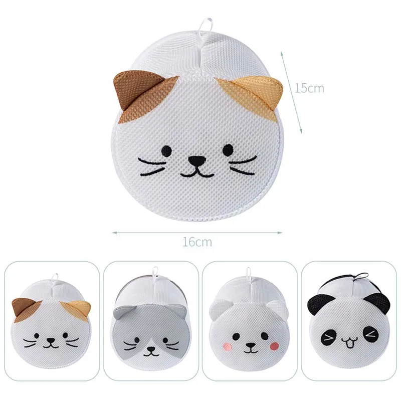 Machine-wash Special Home Use Polyester Anti-deformation Bra Mesh Bags Laundry Bag Clothes Washing Bag Underwear Washing Bag Bra Washing Bag Laundry Brassiere Bag Cleaning Underwear Sock Cartoon