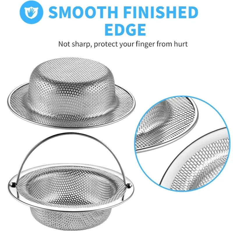 Kitchen Sink Filter Stainless Steel Sink Garbage Food Residue/Hair Catcher 4.5 Inch Diameter