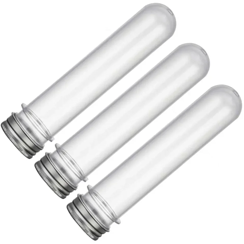 5 Provette In Plastica PET 40 Ml Con Tappo In Alluminio - Trasparenti Riutilizzabili Per Campioni - 4