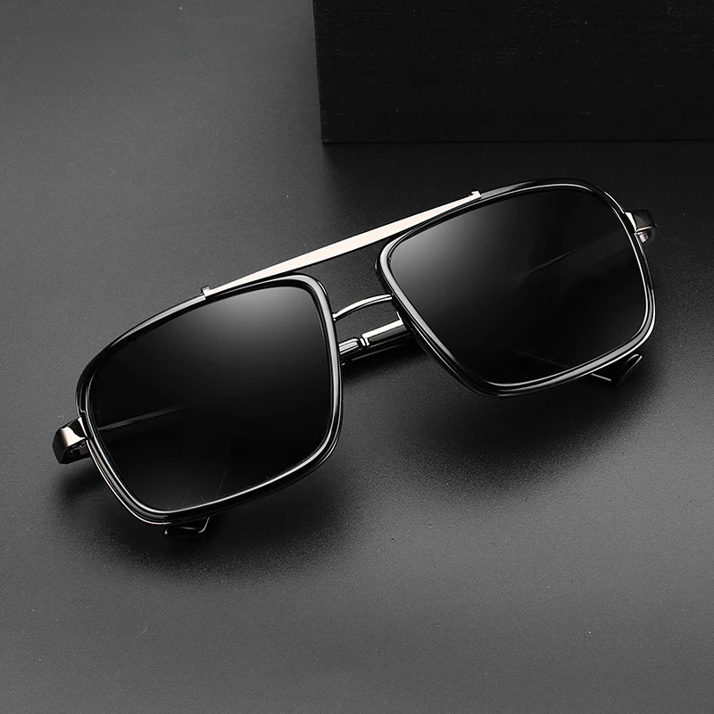 

Polarized Punk Sunglasses Men Vintage Fashion Steampunk Square Sun Glasses Male Driving Googles Summer Travelling Shades UV400