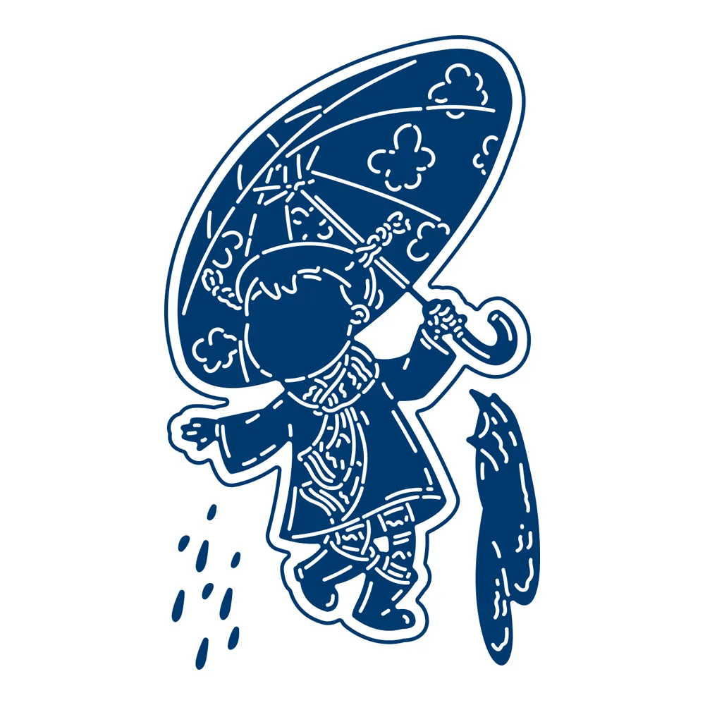 

Dancing In The Rain Die Set Metal Cutting Dies Stencil Die Cut For DIY Scrapbooking Album Embossing Paper Card Embossing 2022