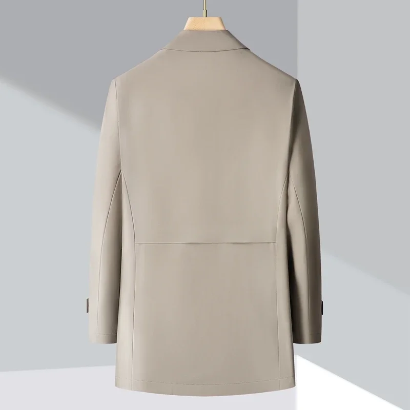 Autumn Men Trench Coat Casual Fashion Business British Girdling Jacket Trend Versatile Slim Male Suit Windbreaker Streetwear New