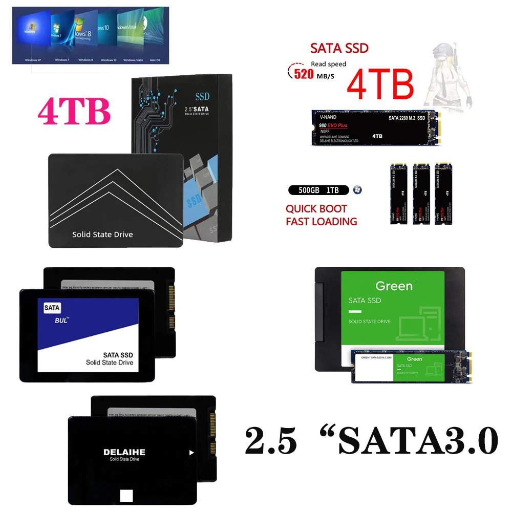 

SSD-диск Xiaomi Mijia, Sata, 2,5 дюйма, 4 ТБ