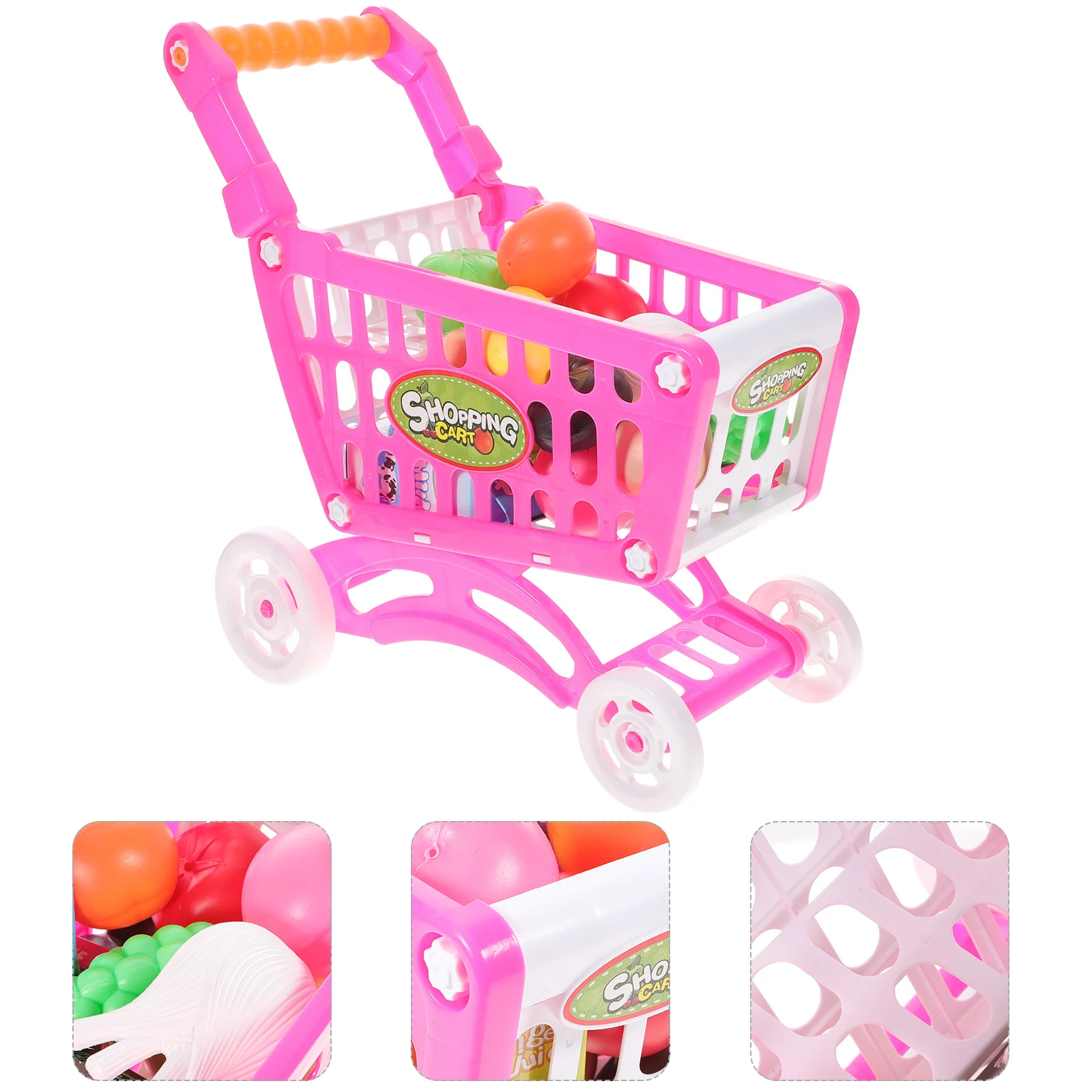 

Сборная корзина для малышей, имитация супермаркета, корзина для покупок, Обучающие игрушки, детская прогулочная коляска для младенцев, тележка для еды