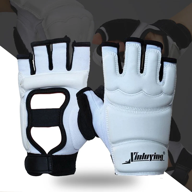 WTF Aprovado Taekwondo Combate Mão Protector, Artes Marciais Esportes Mão Guarda, PU Couro, Fitness Boxe