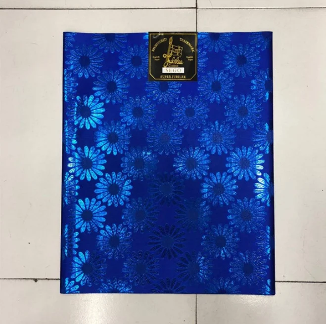 African Gele & Wrapper Nigeriano Headtie Ultimo Sego Headtie Per Il Confezionamento Della Testa African Auto Aso Oke Headties Con Fiore 2 Pezzi