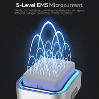 Microneedling pen with LED and EMS for skin and hair growth