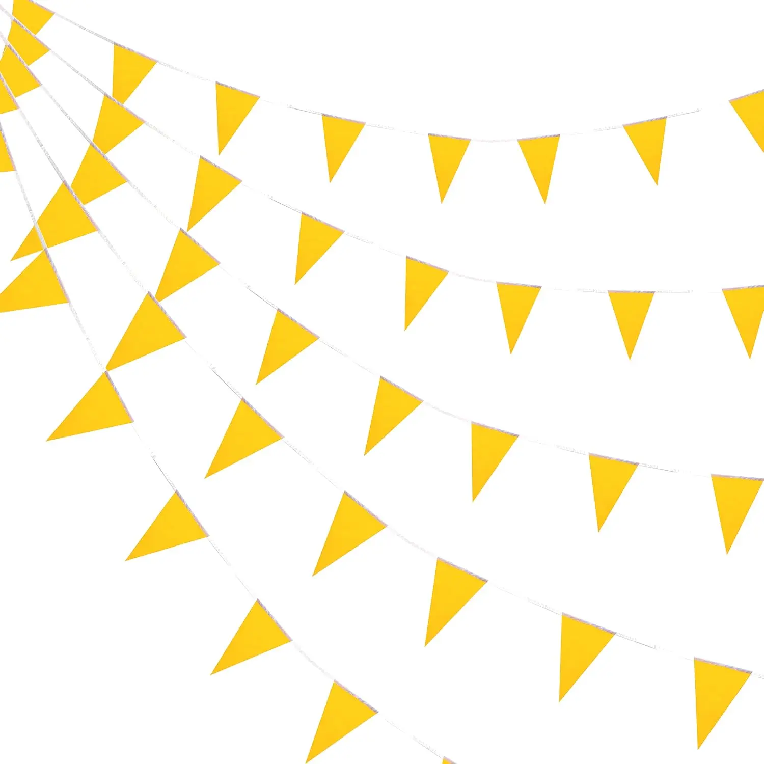 Elegant Navy Blue Bunting Garland - 10m/33Ft Pennant Banner for Celebrations and Events