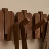 Wooden Hooks Hanger Wall Mounted Coat Hooks Key Holder Hat Scarf Handbag Hook Hanger Towel Rack Customize Coat Hook  Organizers 4
