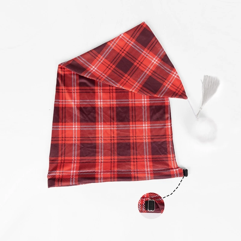 Christmas Headwear Thicken Plaids Perfect for the Holidays Colorful Outfits for Cosplay Santa Furry Hat