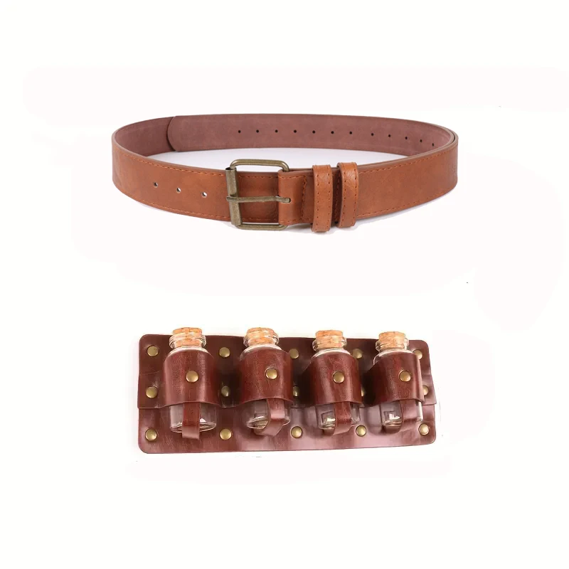 Ceinture Médiévale En Cuir Avec Alchemy Dark Wizard Potion, Bouteille Magique, Accessoire De Jeu De LARP, Style Rétro Viking Knight