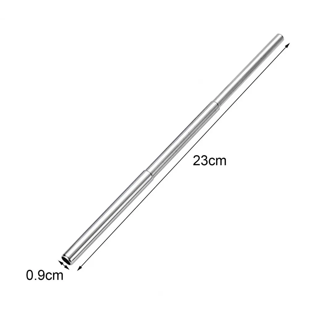 1 Set Lightweight Convenient Telescopic Straight Straw Reusable Rust-resistant Telescopic Drinking Straw with Storage Case