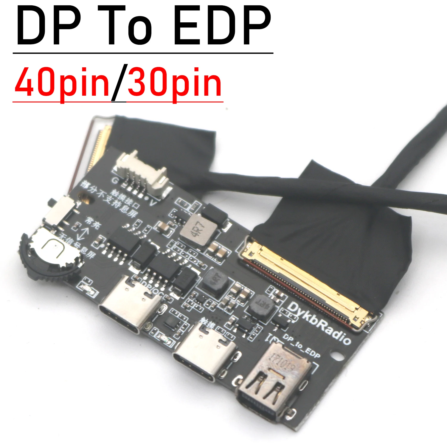 Mini DP To EDP Driver Board LCD LED Screen Driver 2K 4K 60HZ 120HZ 240HZ Portable Display Laptop Notebook 40PIN 30PIN EDP Cable