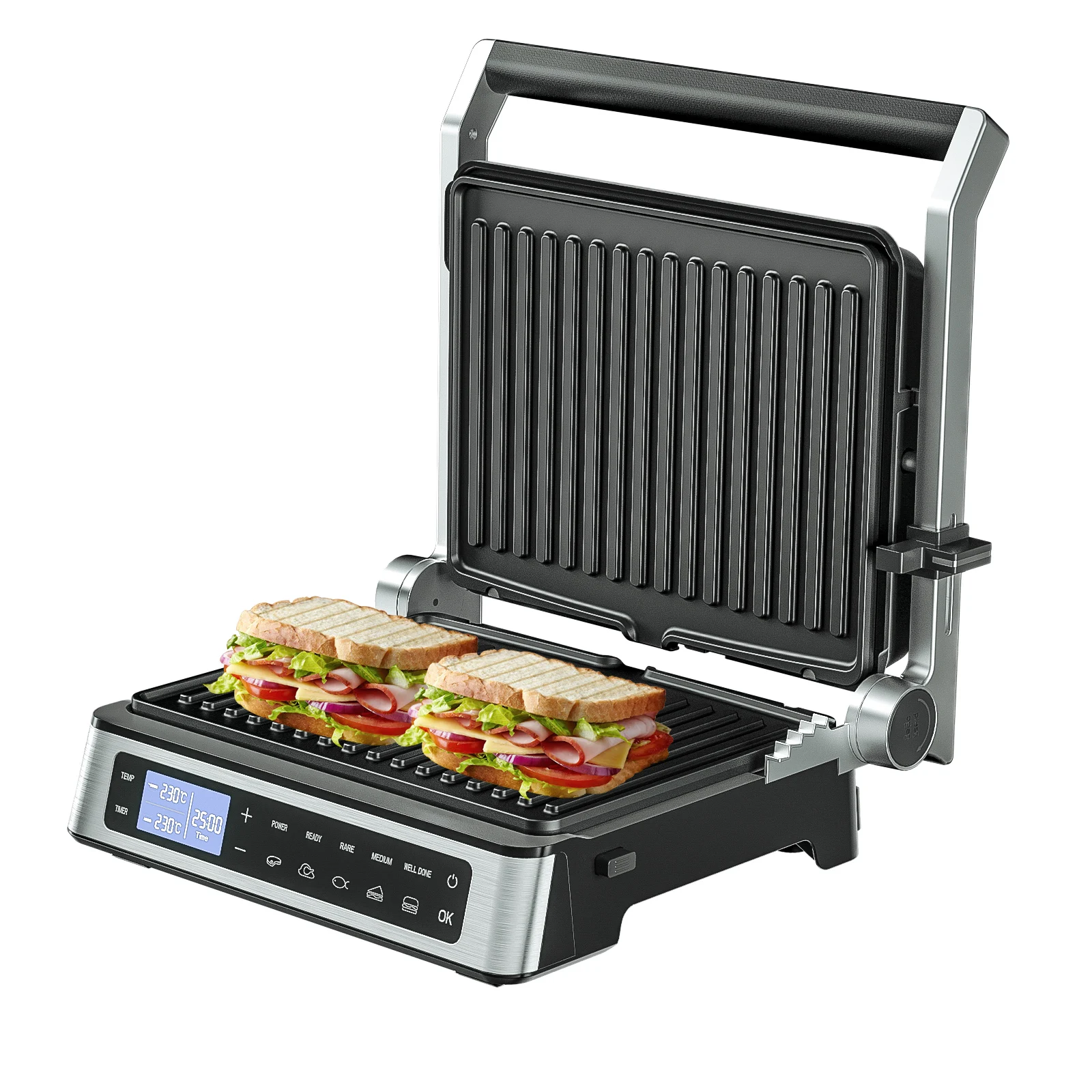 Panini Press Grill Indoor Grill Sandwich Maker with Temperature Control