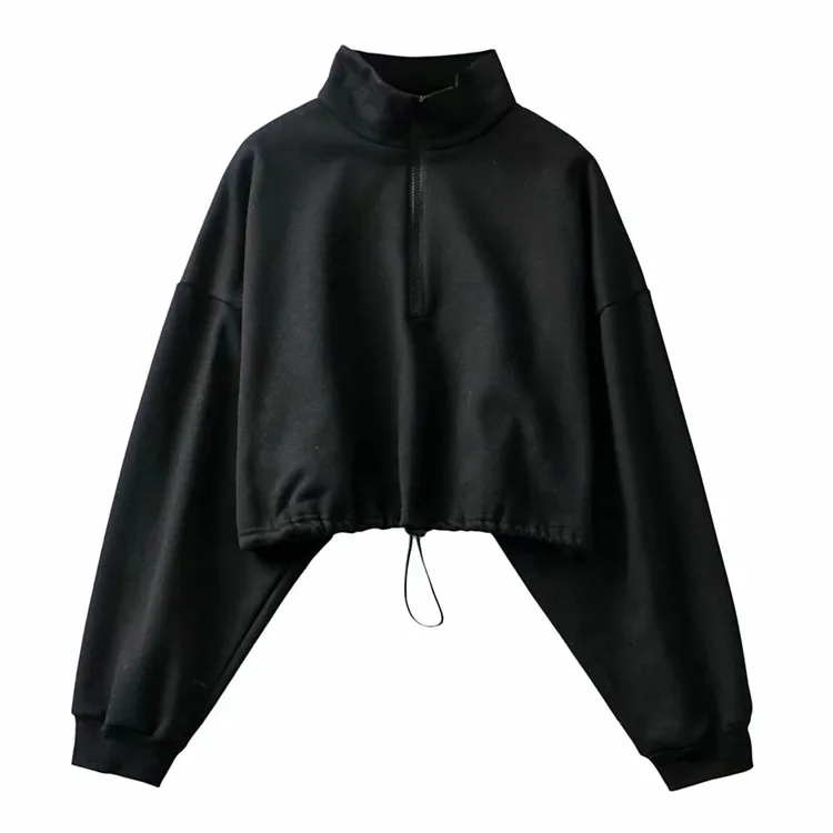 Fashionable Half Zipper Collar