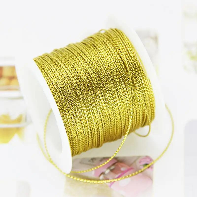 20m Glitter Wire Gold Silver Color Rope Round Tag Thread Cord Gift Packing  String DIY Jewelry Making Clothing Party Decoration - AliExpress