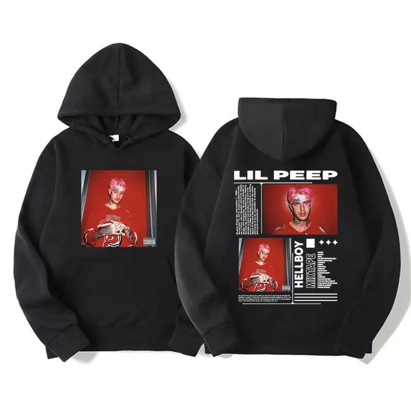 Lil Peep Hellboy Rap Print Hoodie Men Woman Hip Hop Retro Hoodies 