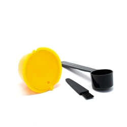 Eco - Friendly Reusable Coffee Capsule: Sustainable and Refillable Filter Cup (Yellow)