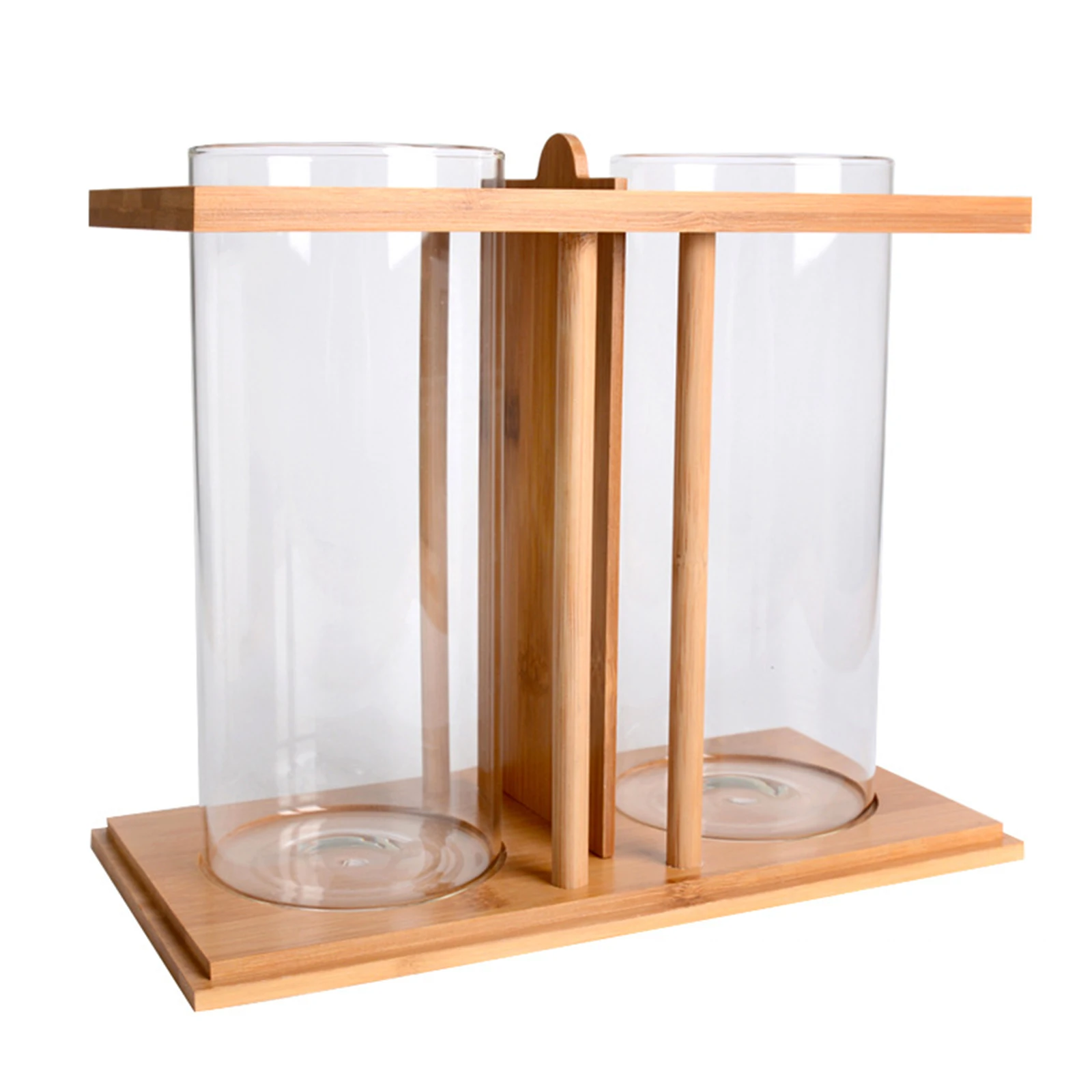 Mini Fish DIY Tank Creative Bamboo and Wood Ecological Aquarium Goldfish Tank Desktop Decoration