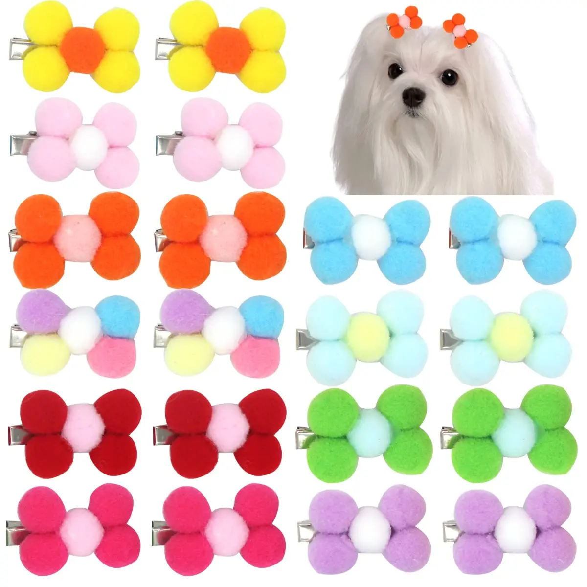 50100pcsPetHairAccessoriesPetDogHairBowsClipsGrooming