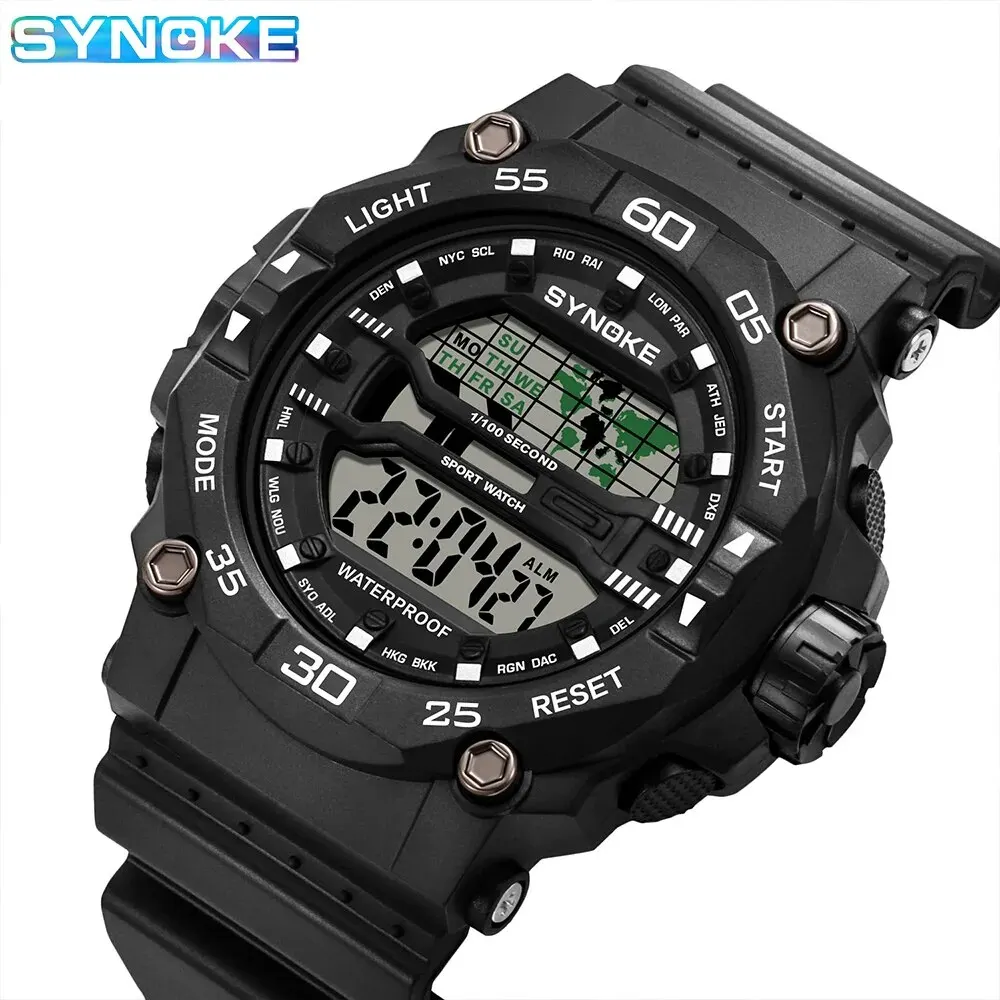 Digital Watch New Men Mountaineering Waterproof Shock Resist Large Screen Outdoor Running Student Fashion Watch Handsome - 6