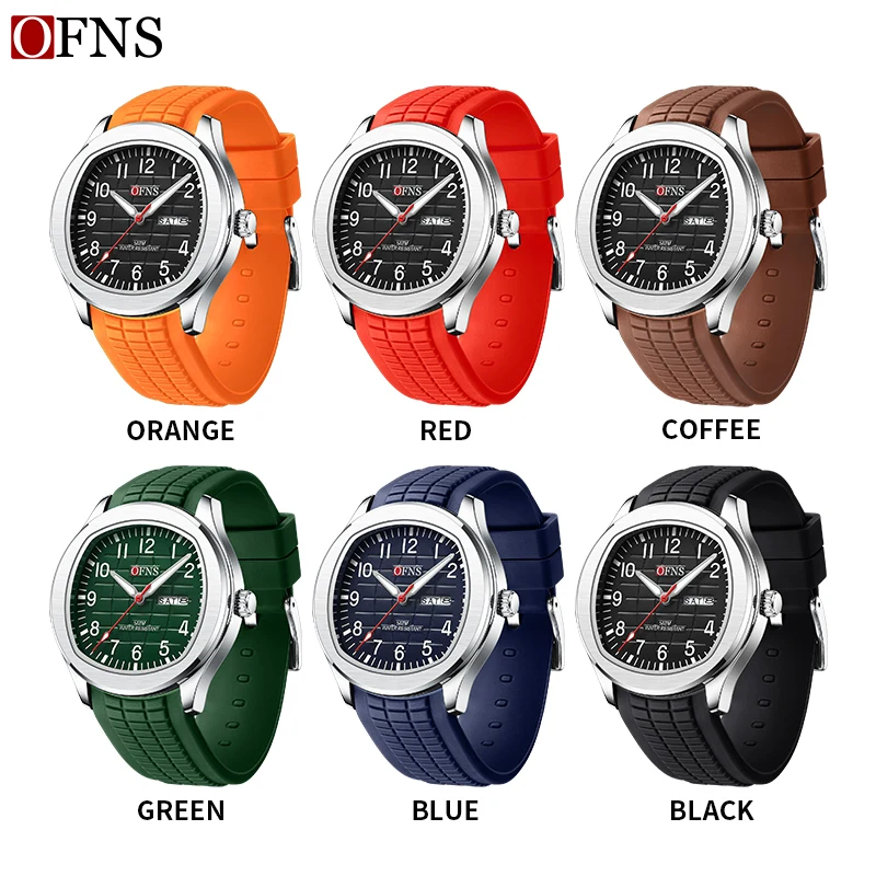 OFNS New Fashion Men's Watch Military Waterproof Automatic Date Quartz Men Watch Teenagers High Quality Leisure Sports Watch Hot 5