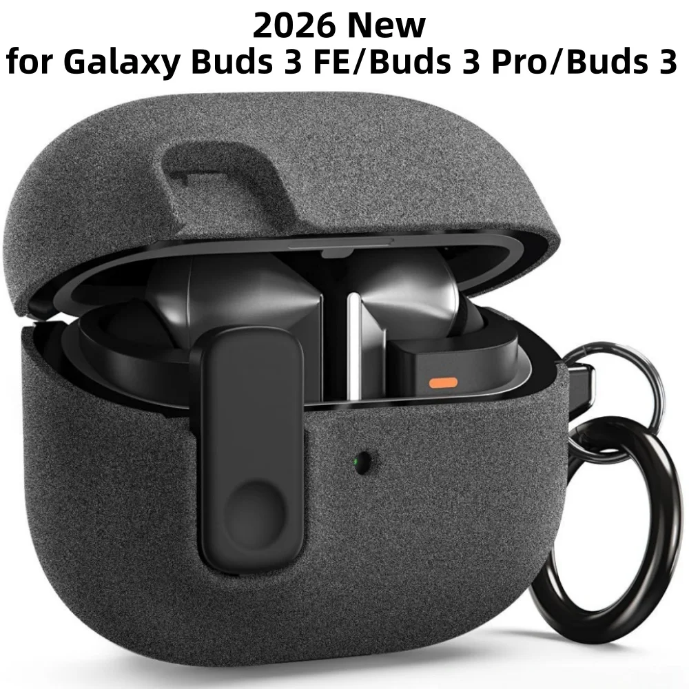 (Sandstein) Hülle für Samsung Galaxy Buds 3 FE mit sicherem Verschluss, stoßfest, für Samsung Galaxy Buds 3/3 Pro Kopfhörer-Zubehör