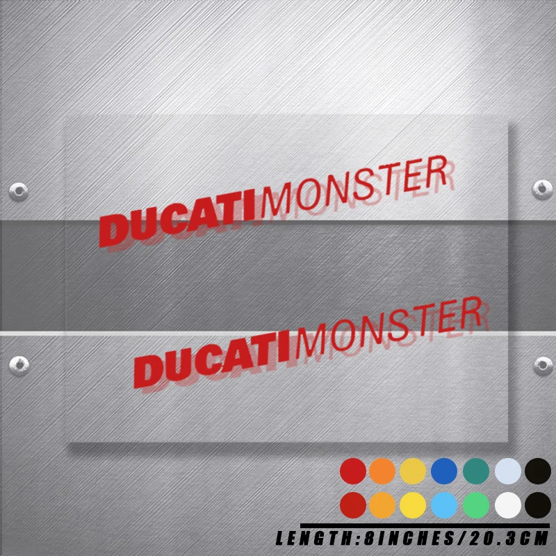 Motorcycle Fuel Tank Fairing Sticker Wheel Helmet Reflective Rim Logo Decal For DUCATI Monster 821 695 696 797 1200 1200S 1100